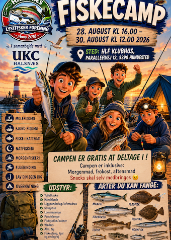 Fiskecamp - Klik for at tilmelde dig